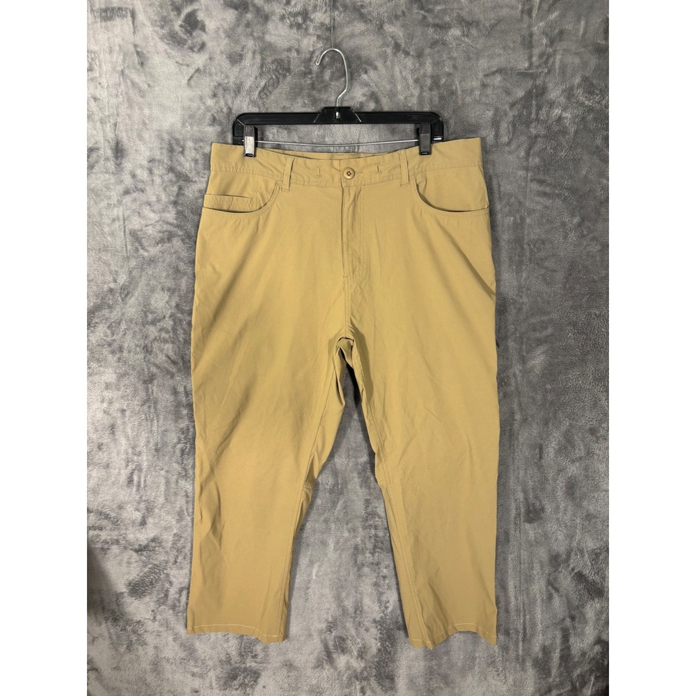 AFTCO Mens Khaki Fishing Pants Technical Outdoor Trousers Tan Size 37x27